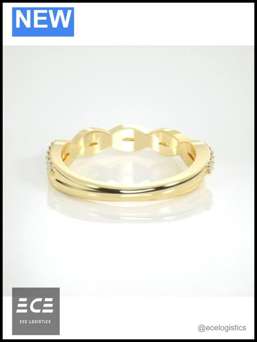 Lab Grown Diamond Wedding Band 10k Yellow Gold Eternity Ring